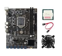 Flisdtry Placa base de minería B250C BTC con CPU G3900+ventilador+cable 12XPCIE a USB3.0 ranura para tarjeta GPU LGA1151 soporta RAM DDR4