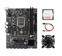 Flisdtry Placa base de minería B250C BTC con CPU G3900 + ventilador + cable de interruptor 12XPCIE a USB3.0 ranura para tarjeta GPU LGA1151 soporta RAM DDR4