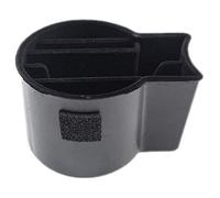 Flisdtry Portavasos para 3 consolas, caja de almacenamiento, ranura para tarjetas de coche, ABS, flocado negro