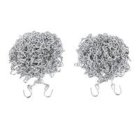 Flisdtry Red de baloncesto de repuesto resistente para interiores y exteriores, de acero galvanizado, 2 unidades