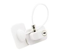 Flisdtry Restrictores cable de seguridad, no requiere tornillos para evitar daños y seguridad, color blanco