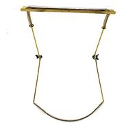 Flisdtry Soporte de cuello para armónica profesional, ajustable, con 24 agujeros, color dorado
