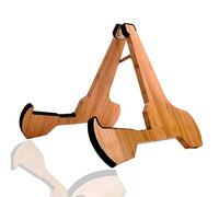 Flisdtry Soporte de guitarra de maciza real, soporte acústico eléctrico portátil para guitarra