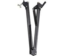 Flisdtry Soporte de micrófono Soporte voladizo Base Móvil Micrófono Rocker Soporte Clip Accesorios