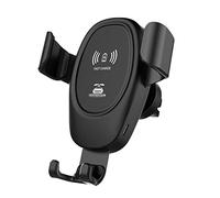 Flisdtry Soporte de navegación de salida de aire de carga rápida de 10 W para teléfono móvil de coche, apto para Android y negro