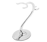 Flisdtry Soporte para cepillo y cepillo, soporte para cepillo de afeitar para hombres, base de aleación portátil para encimera de baño