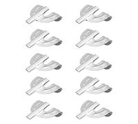 Flisdtry Tambor de hierro para accesorios de piezas de tambor, 10 unidades, color plateado