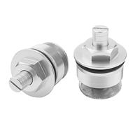 Flisdtry Tapa de Cubierta de Horquilla Delantera de Tornillo de Motocicleta de 41MM, Pernos Ajustadores de Precarga para CB400 (Plateado)