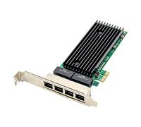 Flisdtry Tarjeta de red Gigabit del servidor 1X PCIe X1 82576 del servidor 1X del puerto RJ45 del puerto de PCI-E 4 10/100/1000Mbps