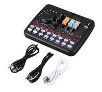 Flisdtry Tarjeta de sonido USB Tarjeta de sonido para móvil Equipo en para grabación en