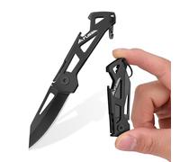 FLISSA Mini Navaja de Bolsillo, Navaja Plegable Pequeña, Hoja Afilada de 47 mm, Abrebotellas, Herramienta EDC, Mini Multiherramienta