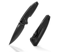 FLISSA Navaja Plegable, Cuchillo Plegable con Mango de G10, EDC de 200mm, Material D2, Clip para Cinturón, para Camping, Senderismo, Viaje