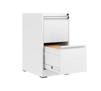 FLIXELIO Archivador de 2 cajones con cerradura, archivadores verticales de metal para oficina en casa, gabinete de almacenamiento de archivos resistente para archivos de tamaño carta/legal/A4/F4