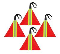 Flkiglm Bandera de Remolque, 4 Unidades, Rojo Reflectante de Seguridad, para Barcos, Equipo Resistente a la Intemperie para Kayak, Canoa, Remolque, vehículo Tractor, Bicicleta