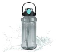 Flkiglm Botella de agua de viaje, gimnasio, botella de agua, vaso a prueba de fugas, botella de agua deportiva ligera con doble salida para beber y escala para el entrenamiento de camping de viaje