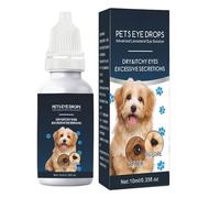 Flkiglm Colirio para Gatos | 10ml Loción Ocular para Mascotas | Eliminador de Manchas de Lágrimas, Solución Calmante para Salud de Animales Pequeños Cachorros e Irritación