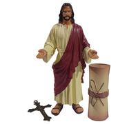 Flkiglm Estatuas De Jesús - Decoración Religiosa En Resina Pintada A Mano | Figuritas Cristianas De Jesús | para Dormitorio, Oficina, Residencia Estudiantil, Salón, Escritorio, Estantería, Entrada Y