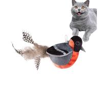 Flkiglm Juguete para Gatos con Sonido De Pájaro | Alas Que Aletean - Juguete Automático para Gatos,para Estimulación Mental Ejercicio Físico del Aburrimiento Interior Exterior Cumpleaños