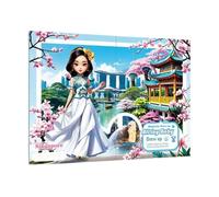 Flkiglm Magnetic Dress Up | Magnética Carenado Adhesivo Muñeca de Papel - Puzzle Juego de rol Regalo Niños Niñas Viaje Lecciones Casa Coche