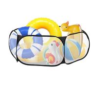 Flkiglm Organizador de manguitos de natación, organizador, red plegable, ahorro de espacio para jardín, terraza, patio, piscina