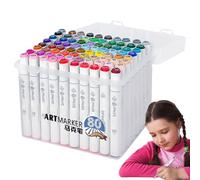 Flkiglm Rotuladores Para Colorear - 80 Colores Para Adultos y Libros de Colorear | Materiales Artísticos Para Universidades Hogares Guarderías Profesores Y Clases De Arte Infantil