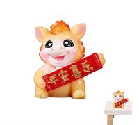 FLKWOP Mini figuras de caballo de resina de Feng Shui, estatuas de caballo pequeño, figuras del zodiaco chino, esculturas de animales de la suerte, riqueza y éxito para decoración de Año Nuevo 2026