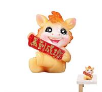 FLKWOP Mini figuras de caballo de resina de Feng Shui, estatuas de caballo pequeño, figuras del zodiaco chino, esculturas de animales de la suerte, riqueza y éxito para decoración de Año Nuevo 2026