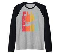 FLL Aeropuerto de Fort Lauderdale Hollywood Camiseta Manga Raglan