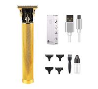 fllyiingu tondeuse à cheveux électrique, tondeuse à Barbe électrique en Acier de précision, outil de Coupe de cheveux Portable rétro Avec 4 peignes de limite, indicateur de Charge