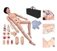 FLNOZAMZ Maniquí de enfermería de Trauma Hombre Mujer Primeros Auxilios Modelo de reanimación cardiopulmonar Entrenamiento de enfermería Maniquí de enfermería Simulador de enseñanza