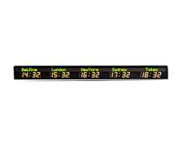 FLNOZAMZ Reloj Mundial LED Digital, 3/4/5 Ciudades Zona horaria Montado en la Pared Zona horaria de la Ciudad Reloj Mundial para Hotel, Empresas multinacionales, 5 Niveles de Ajuste de Brillo (5city)