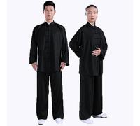 FloAPa Hombres Ropa de Tai chi Ropa China de Kung fu Algodón y Lino Uniforme Artes Marciales Kung Fu Uniformes Disfraces Manga,004,L