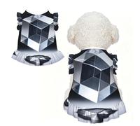 Float Cube Art L - Ropa para mascotas para perros pequeños, bonito traje de verano para cachorros, ropa suave y transpirable para mascotas para gatos