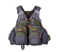 Float Jacket Adjustable Fly Fishing Multifunctional Pockets Detachable Buoyant Cotton Floatation Float Jacket Water Sports Safety Boating Kayaking Outdoor Safety Gear(Green a)