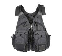 Float Jacket Adjustable Fly Fishing Multifunctional Pockets Detachable Buoyant Cotton Floatation Float Jacket Water Sports Safety Boating Kayaking Outdoor Safety Gear(Grey)