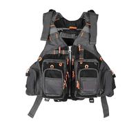 Float Jacket Adjustable Fly Fishing Multifunctional Pockets Detachable Buoyant Cotton Floatation Float Jacket Water Sports Safety Boating Kayaking Outdoor Safety Gear(Black)