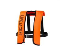 Float Jacket Adult Automatic Self Inflating Float Jacket Preserver with Manual Override for Boating Fishing Kayaking Water Sports Swimming Outdoor Safety Gear Buoyancy Aid(Orange,Manual)