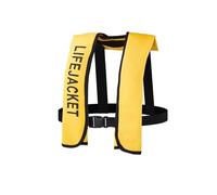 Float Jacket Adult Automatic Self Inflating Float Jacket Preserver with Manual Override for Boating Fishing Kayaking Water Sports Swimming Outdoor Safety Gear Buoyancy Aid(Yellow,Automatic)
