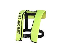 Float Jacket Adult Automatic Self Inflating Float Jacket Preserver with Manual Override for Boating Fishing Kayaking Water Sports Swimming Outdoor Safety Gear Buoyancy Aid(Fluorescent green,Automatic)