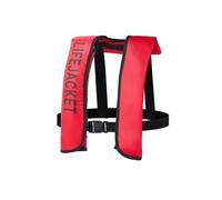 Float Jacket Adult Automatic Self Inflating Float Jacket Preserver with Manual Override for Boating Fishing Kayaking Water Sports Swimming Outdoor Safety Gear Buoyancy Aid(Red,Automatic)