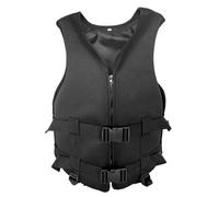 Float Jacket Adult Breathable Neoprene Buoyancy Float Jacket Summer Diving Swimming Water Sports Boating Fishing Kayaking Surfing Canoeing Rafting Outdoor Safety Gear for Men Women(Black,XL)