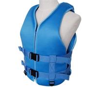 Float Jacket Adult Breathable Neoprene Buoyancy Float Jacket Summer Diving Swimming Water Sports Boating Fishing Kayaking Surfing Canoeing Rafting Outdoor Safety Gear for Men Women(Blue,L)