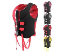 Float Jacket Adult Neoprene Swim Float Jacket Professional Buoyancy Aid Adjustable Safety Strap for Kayaking Surfing Water Sports Boating Fishing Outdoor Safety Gear(Red,XL)
