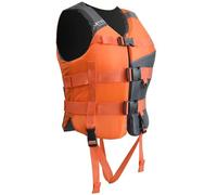 Float Jacket Adult Safety Vest Lightweight Buoyancy Breathable Swim Float Jacket for Sea Fishing Boating Kayak Water Sports Swimming Surfing Canoeing Rafting Outdoor Safety Gear(Orange,3XL)