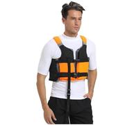 Float Jacket Adult Swim Aid Cropped Float Jacket Adjustable Safety Strap for Kayaking Fishing Boating Water Sports Swimming Surfing Outdoor Safety Gear Men Women(Black,XL)