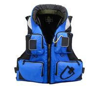Float Jacket Adult Water Sports Multifunctional Professional Buoyancy Float Jacket for Sea Fishing Surfing Rafting Swimming Boating Kayaking Canoeing Sailing Outdoor Safety Gear(Blue,XXL)