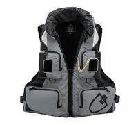 Float Jacket Adult Water Sports Multifunctional Professional Buoyancy Float Jacket for Sea Fishing Surfing Rafting Swimming Boating Kayaking Canoeing Sailing Outdoor Safety Gear(Grey,XXL)