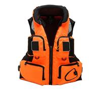Float Jacket Adult Water Sports Multifunctional Professional Buoyancy Float Jacket for Sea Fishing Surfing Rafting Swimming Boating Kayaking Canoeing Sailing Outdoor Safety Gear(Orange,XXL)