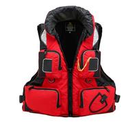 Float Jacket Adult Water Sports Multifunctional Professional Buoyancy Float Jacket for Sea Fishing Surfing Rafting Swimming Boating Kayaking Canoeing Sailing Outdoor Safety Gear(Red,XXL)