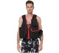 Float Jacket Fly Fishing Safety Kayaking Float Jacket Adjustable Multi-Pockets for Boating Water Sports Swimming Surfing Canoeing Rafting Outdoor Safety Gear Adults Men Women(Warm White)